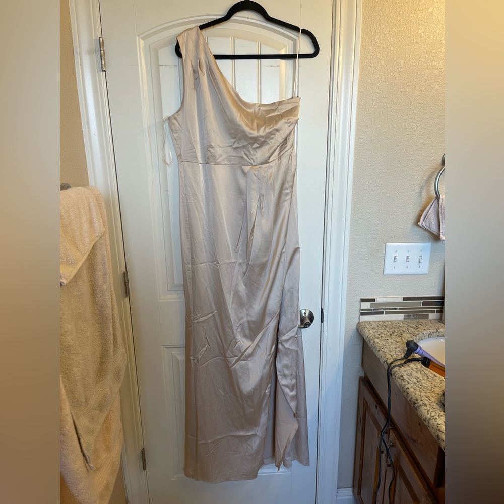 Satin champagne gown